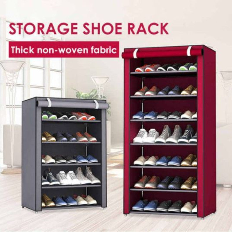 7 Layers Shoe Rack With Fabric Cover