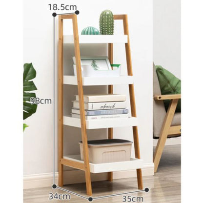 3/4 Tier Storage Shelf Bamboo Display Shelving Unit Kitchen Storage Rack